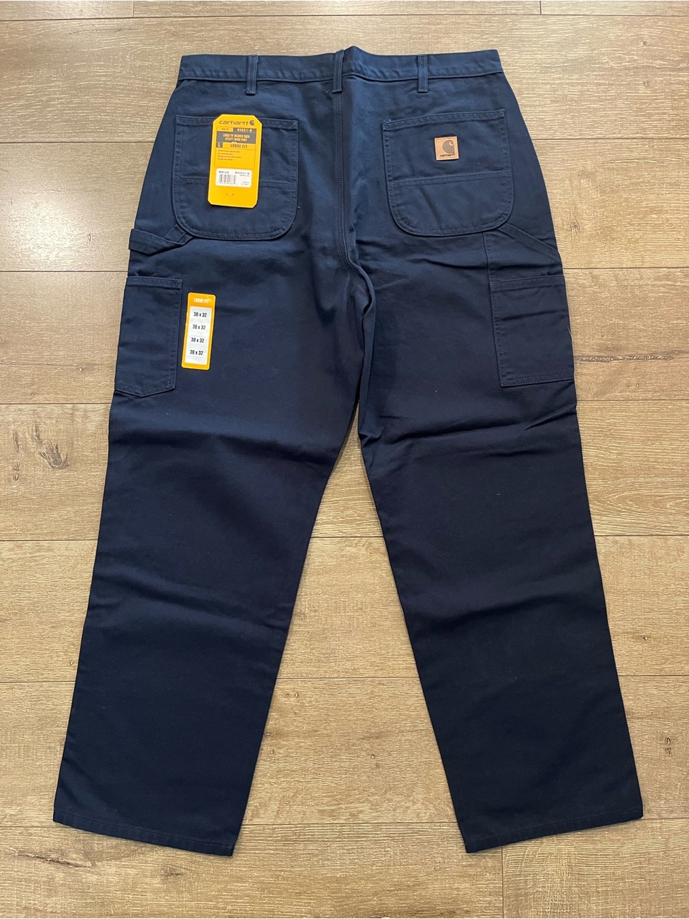Carhartt Navy Cargo Work Pants - Heavy-Duty Utility Trousers